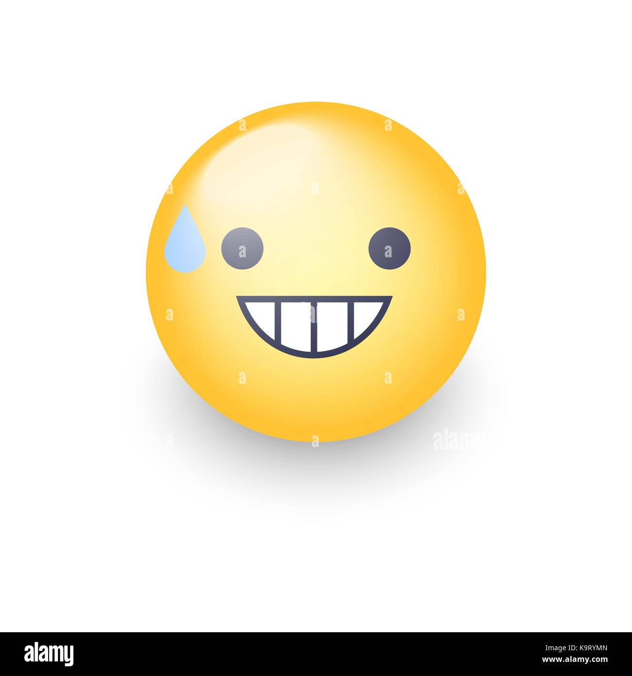 Cold sweat emoji hi-res stock photography and images - Alamy