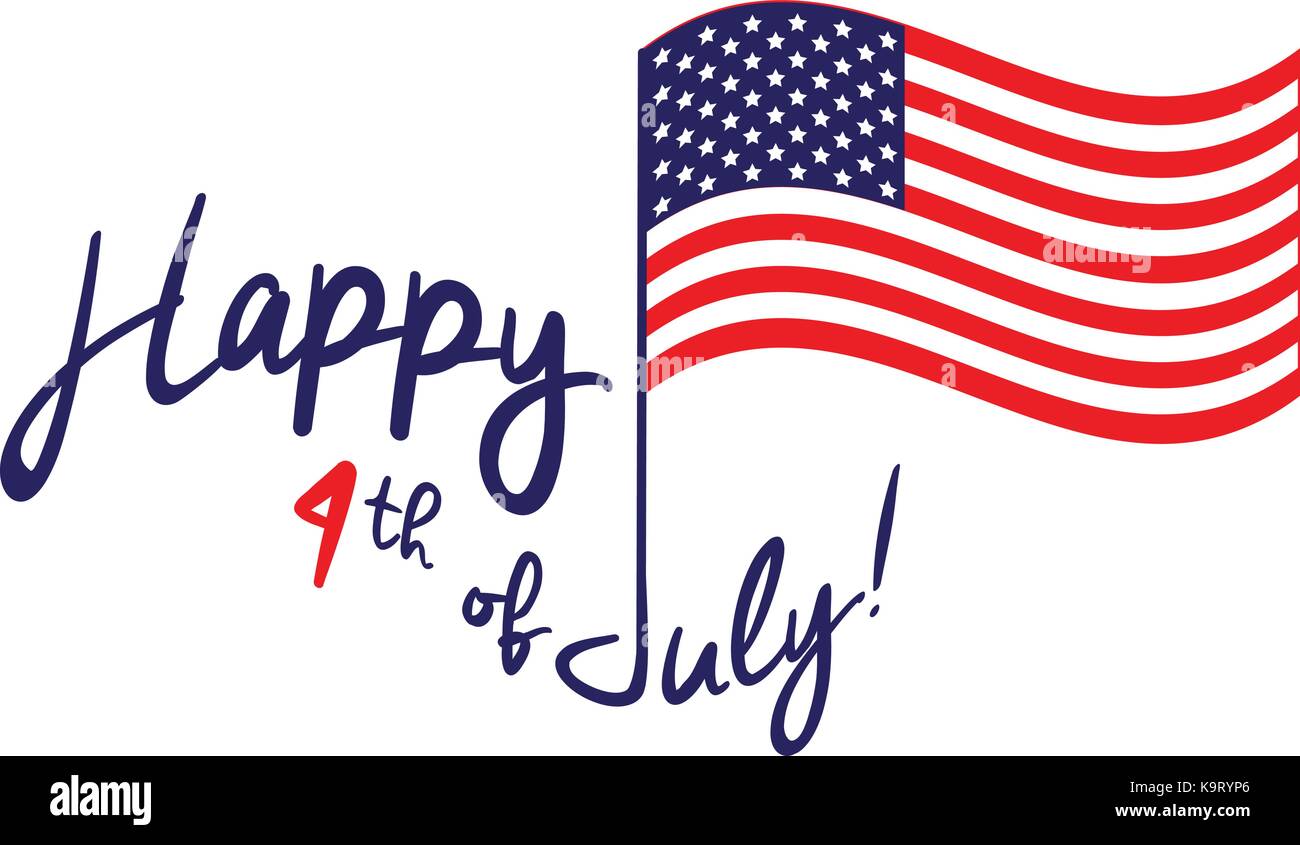 Happy Independence Day - July 4th - Fourth of July - American Flag ...
