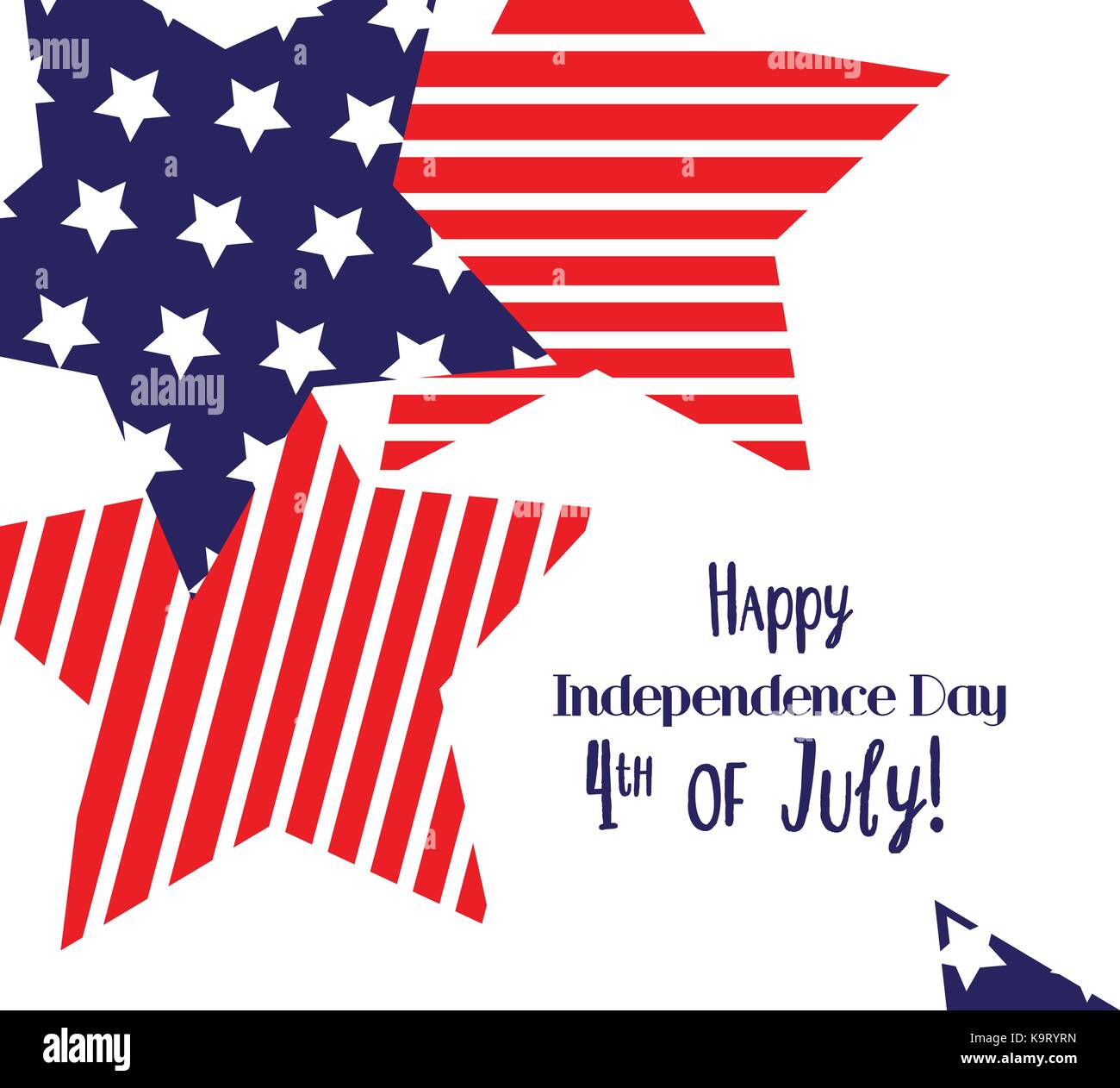 Happy 4th of July sticker cards Stock Vector Image & Art Alamy