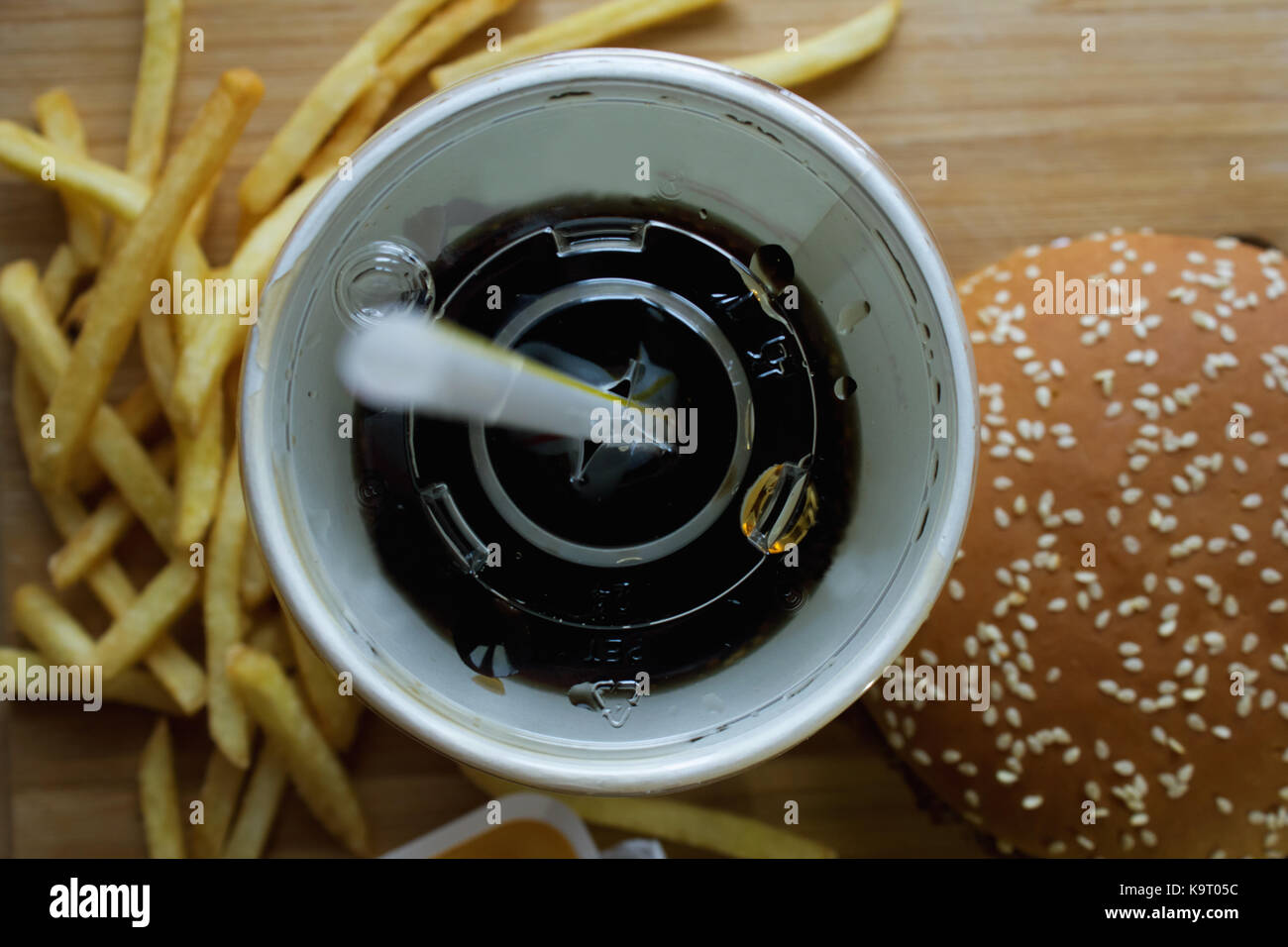 Hamburger french fries coca cola hi-res stock photography and images