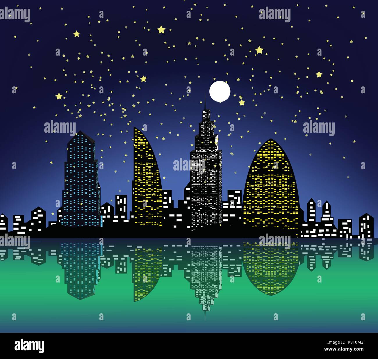 city at night Stock Vector Image & Art - Alamy