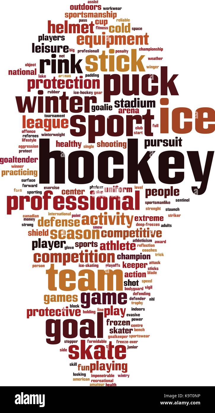Ice hockey word cloud concept. Vector illustration Stock Vector Image