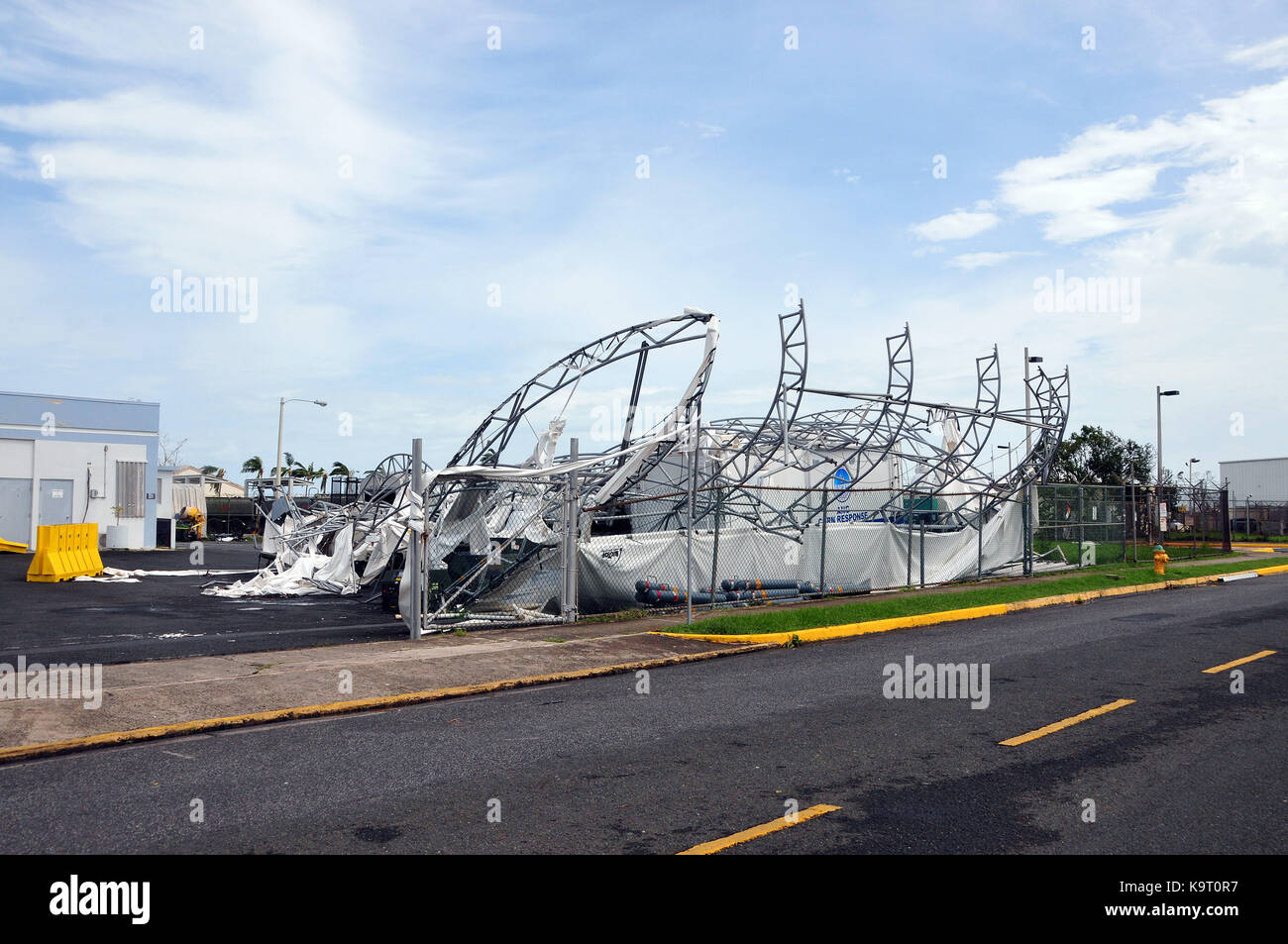 Hurricane Maria caused significant damage at the Muniz Air National Guard Base in Puerto Rico