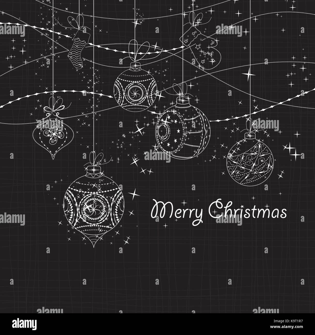 Vintage christmas ornaments collection Stock Vector Images - Alamy