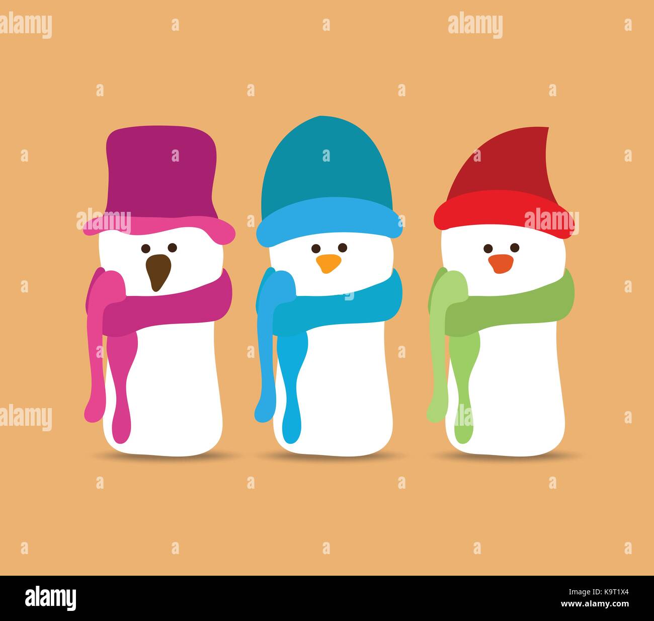 set of snowmans for christmas design Stock Vector Image & Art - Alamy