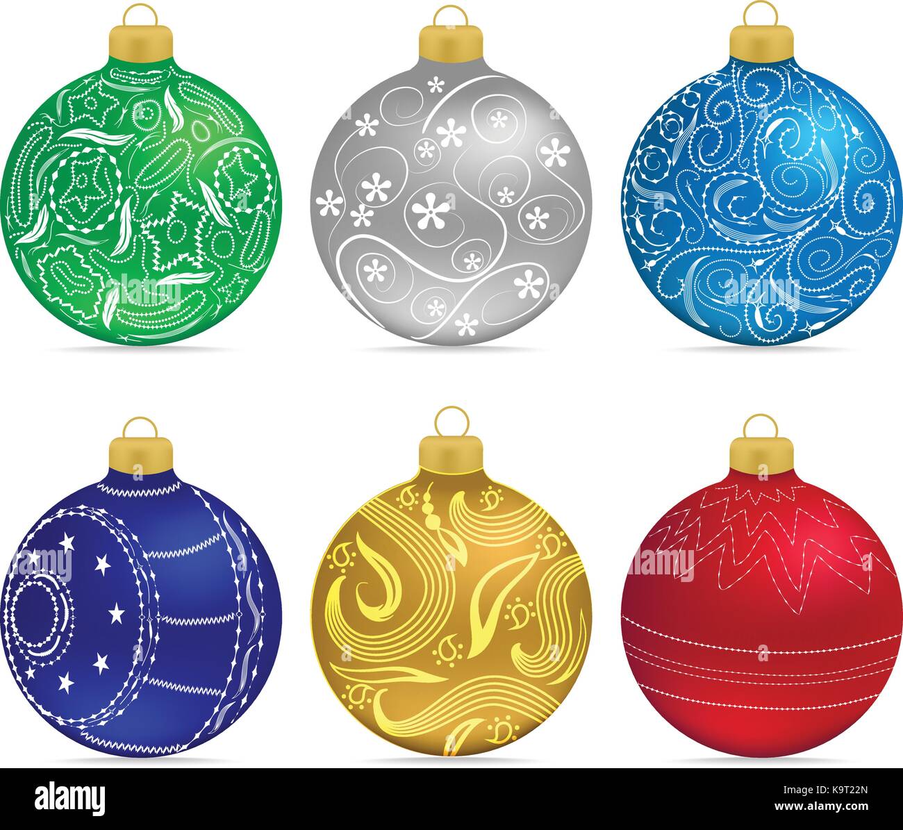 Set of Christmas balls on white background Stock Vector Image & Art - Alamy