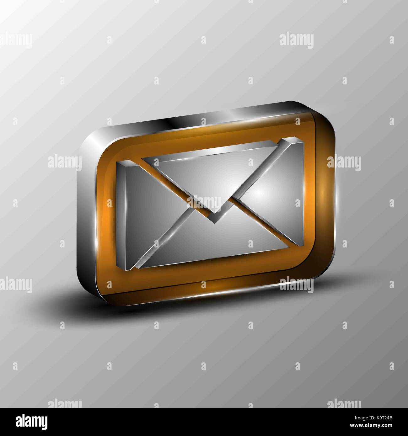 The vector 3d button with envelope symbol Stock Vector Image & Art - Alamy