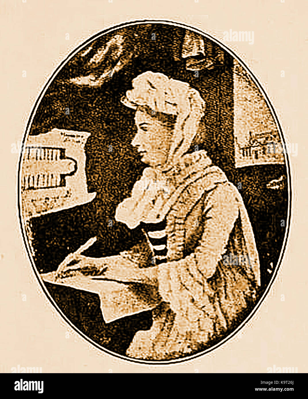 Portrait of Lady Arabella Fitzmorris Denny of Dublin,  Irish philanthropist, and founder of the Magdalen Asylum for Protestant Girls in Leeson Street, Dublin in 1765 Stock Photo