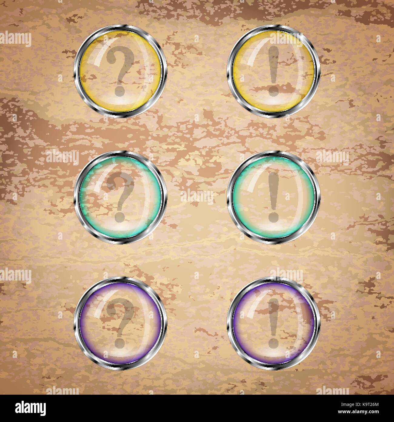 the vector set of transparent round buttons with the symbol Stock ...