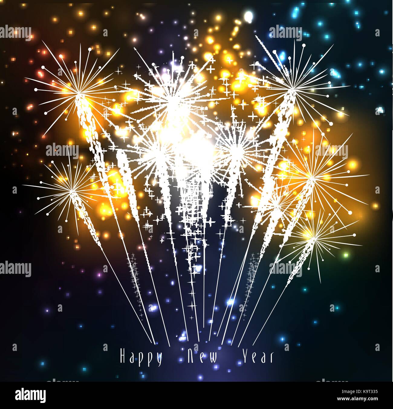 Fireworks for happy new year Stock Vector Image & Art - Alamy