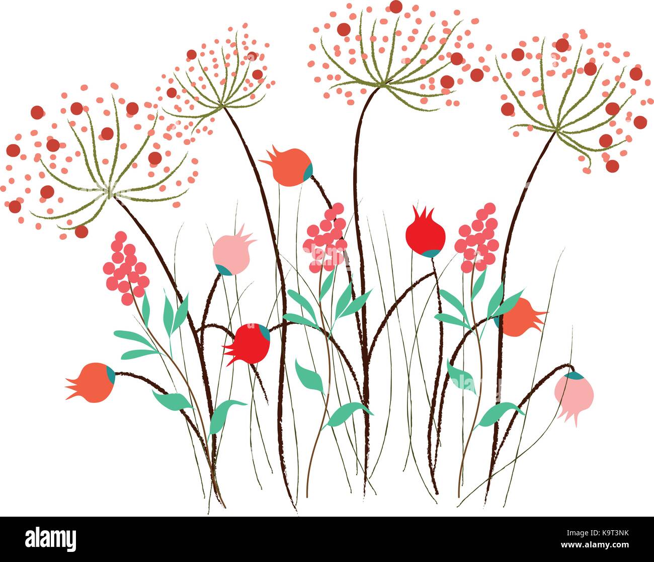 background with flowers in retro style Stock Vector Image & Art - Alamy