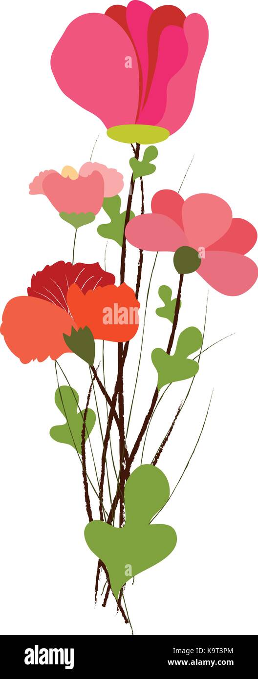 background with flowers in retro style Stock Vector Image & Art - Alamy