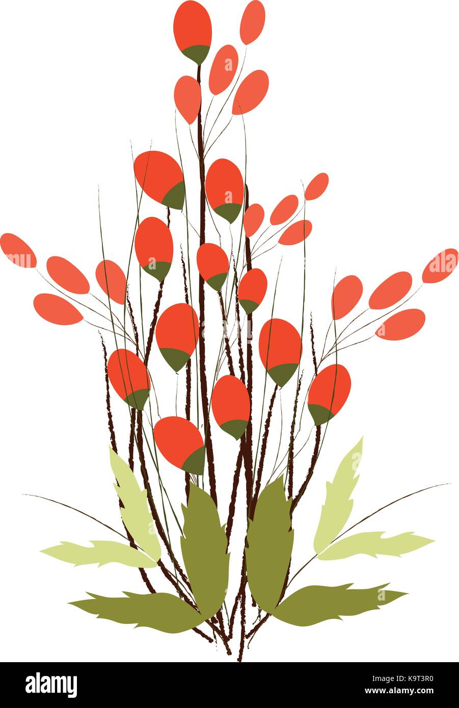 background with flowers in retro style Stock Vector Image & Art - Alamy