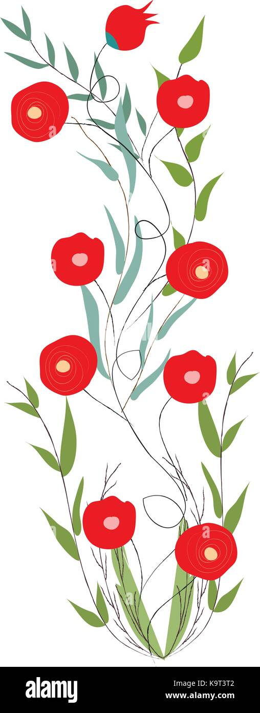 background with flowers in retro style Stock Vector Image & Art - Alamy