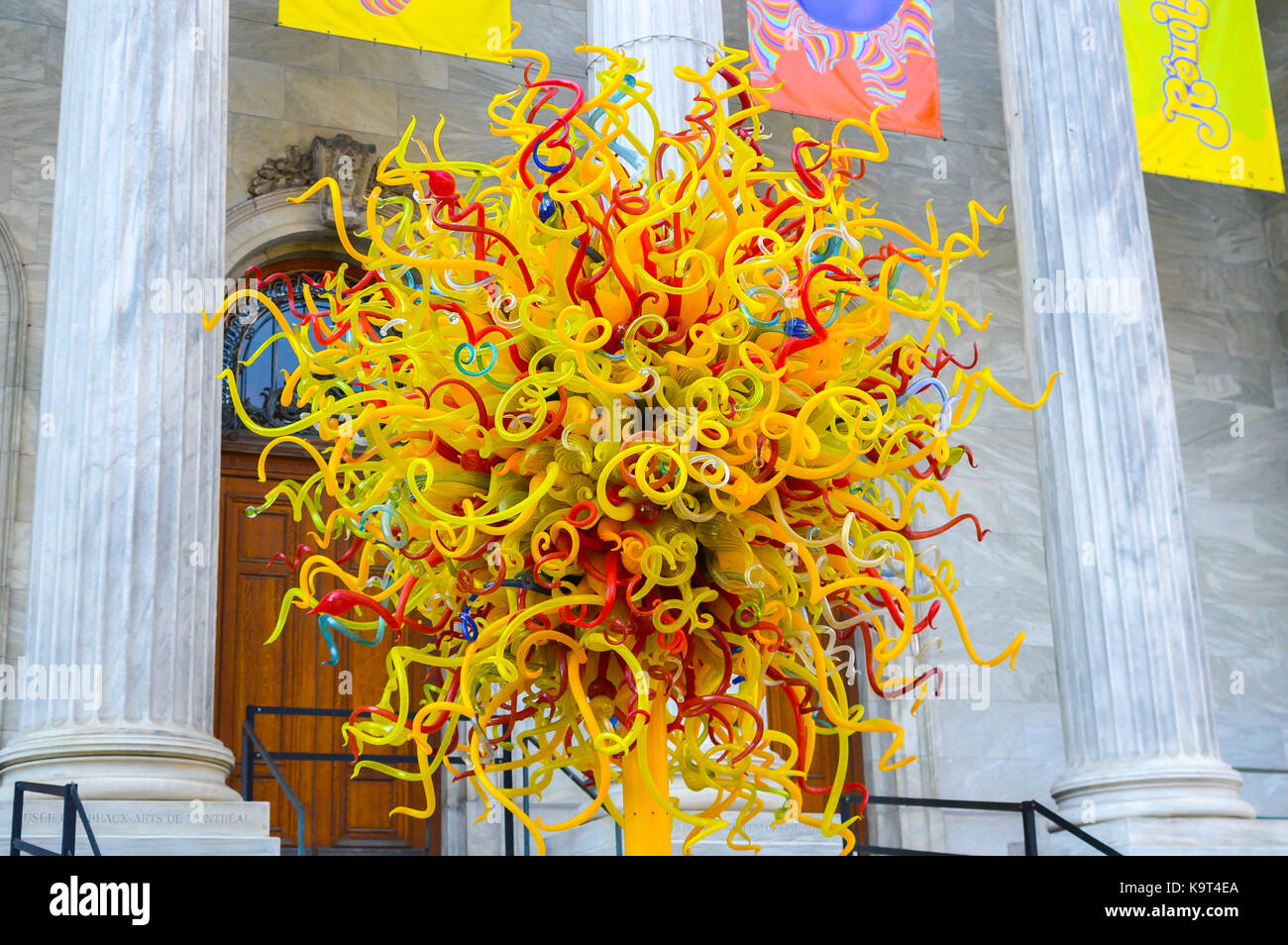 Montreal, Canada September 16, 2017 Montreal Fine Arts Museum with a