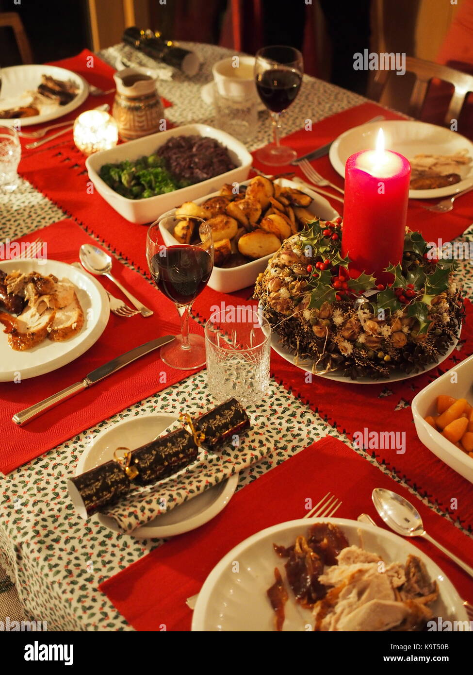 An appetising Christmas dinner Stock Photo