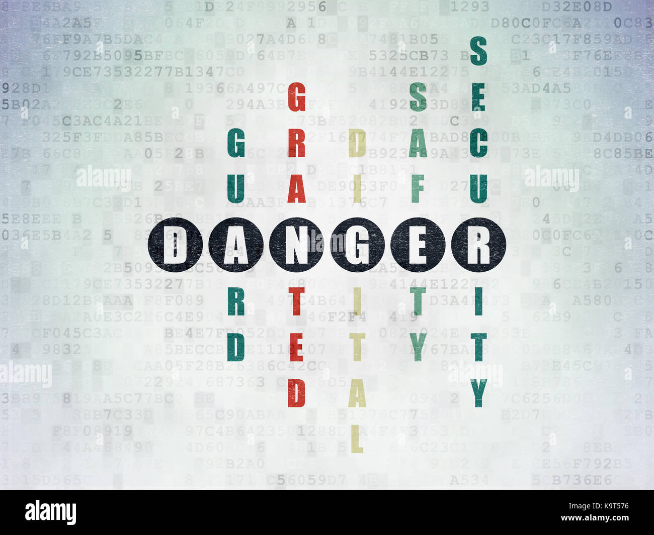 Safety concept Danger in Crossword Puzzle Stock Photo Alamy