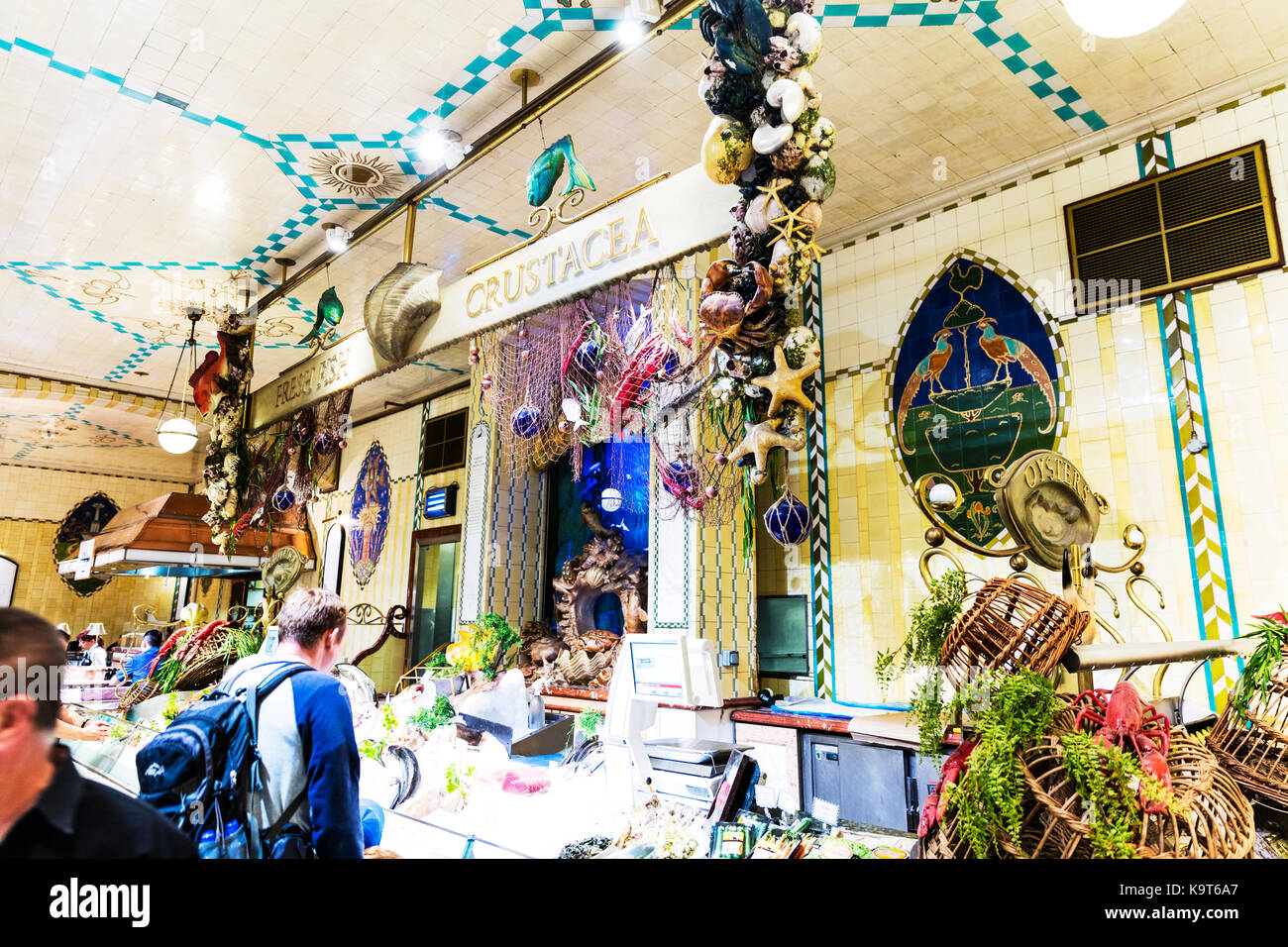 Crustacea, fish stall, fish market, fish shop, fish store, wet fish