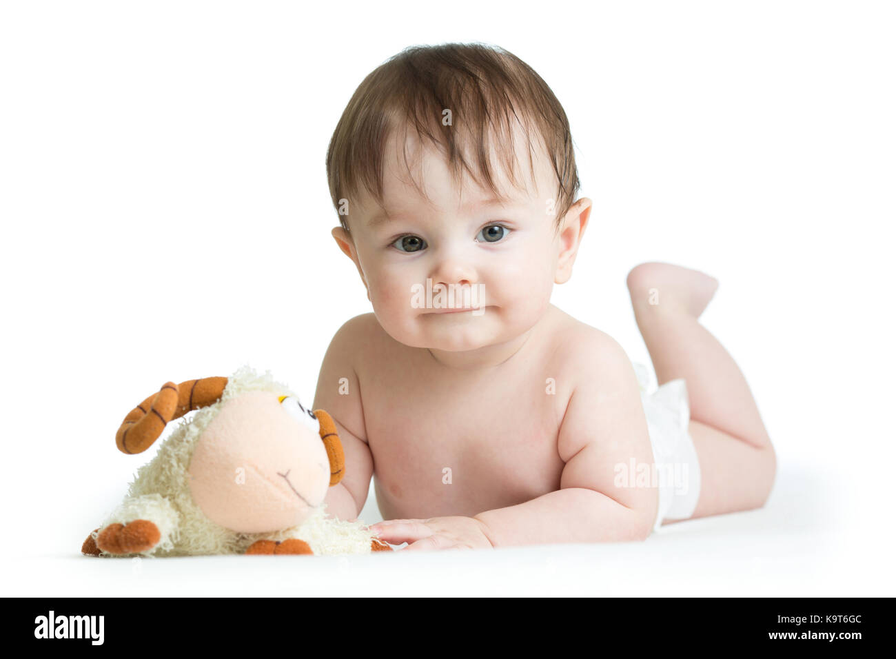 bright portrait of adorable baby Stock Photo