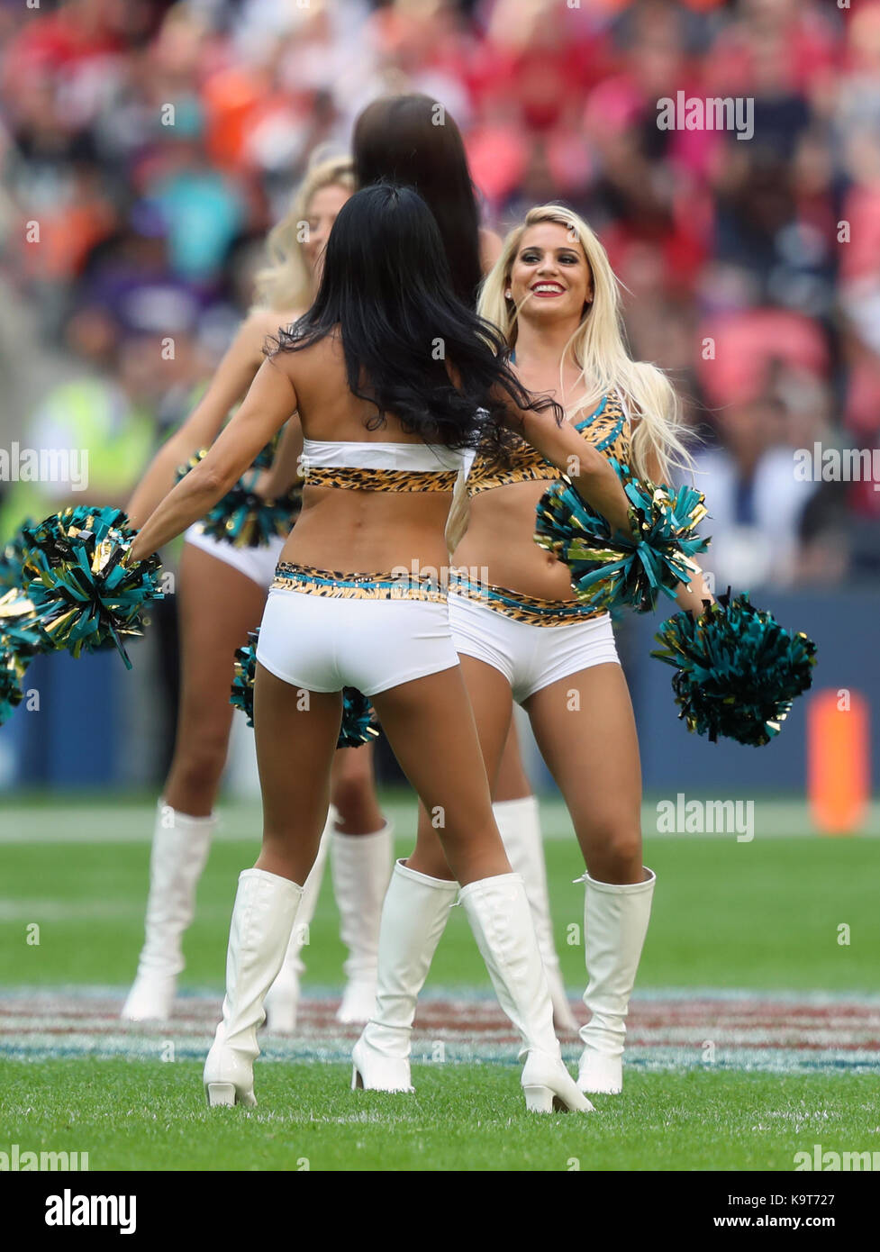 Jacksonville Jaguars cheerleaders during the NFL International Series match  at Wembley Stadium, London Stock Photo - Alamy