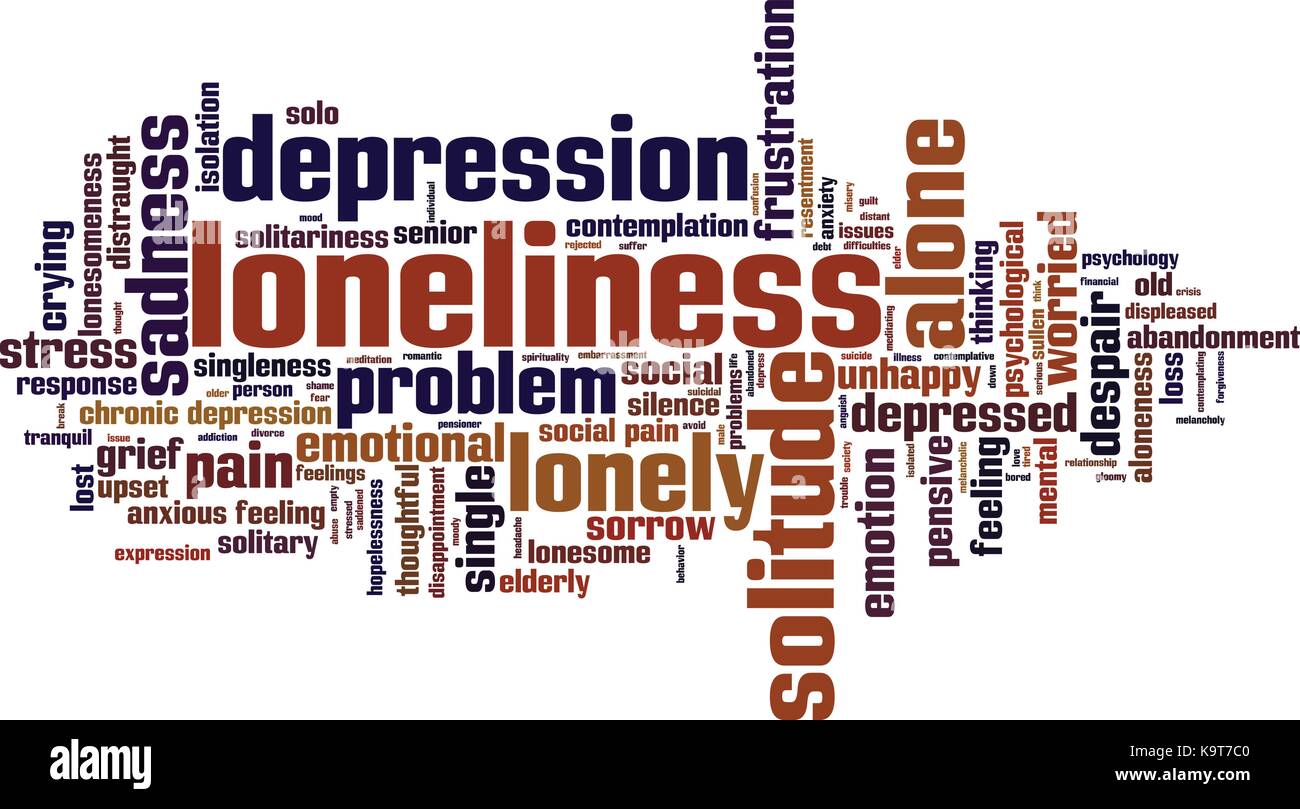 Loneliness Word Cloud Stock Vector Images Alamy
