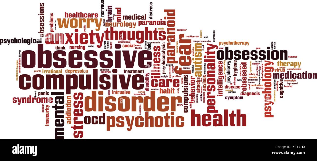 Obsessive word cloud concept. Vector illustration Stock Vector Image ...