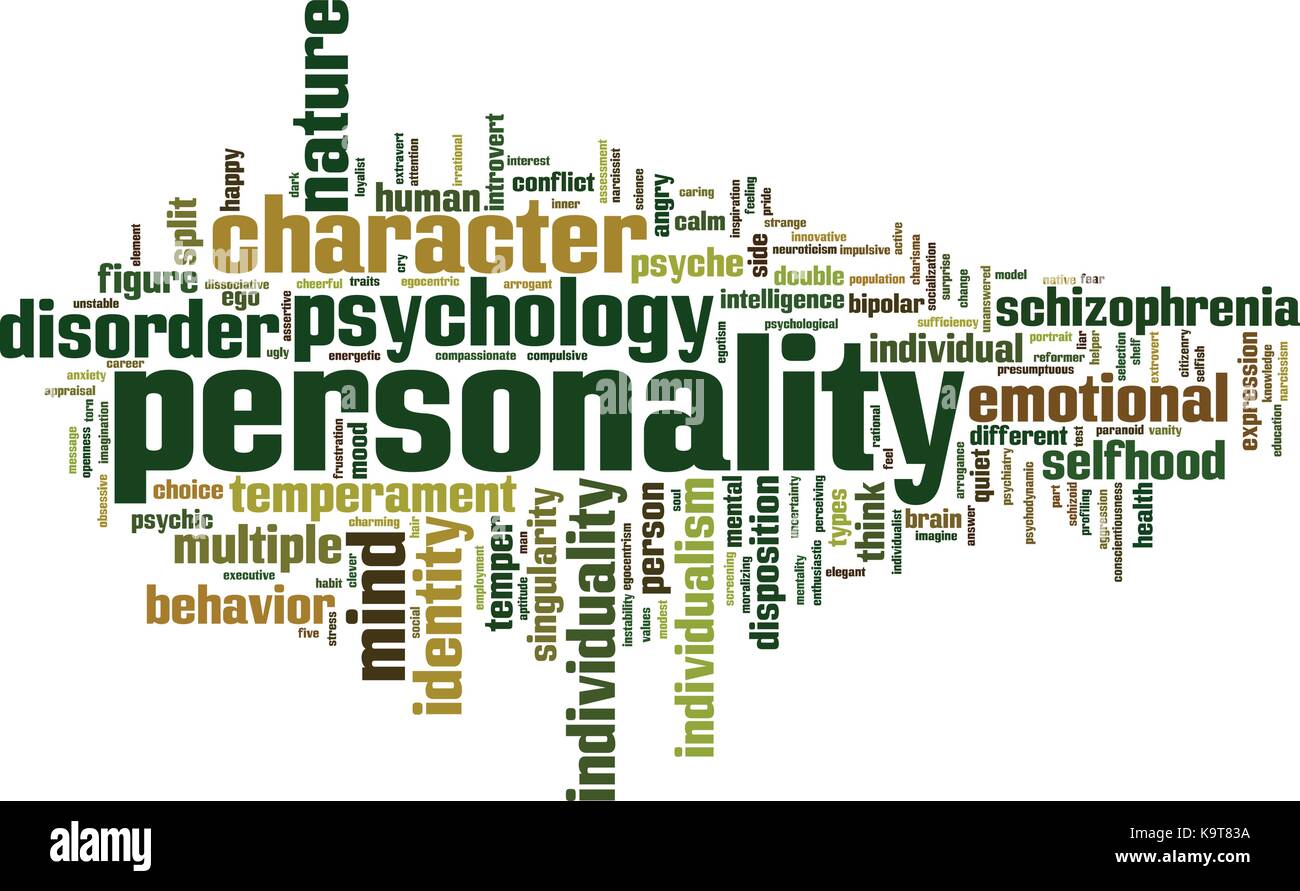 Personality word cloud concept. Vector illustration Stock Vector