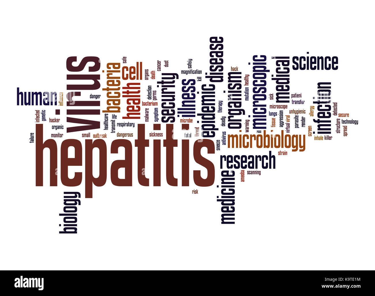 Hepatitis virus word cloud Stock Photo - Alamy