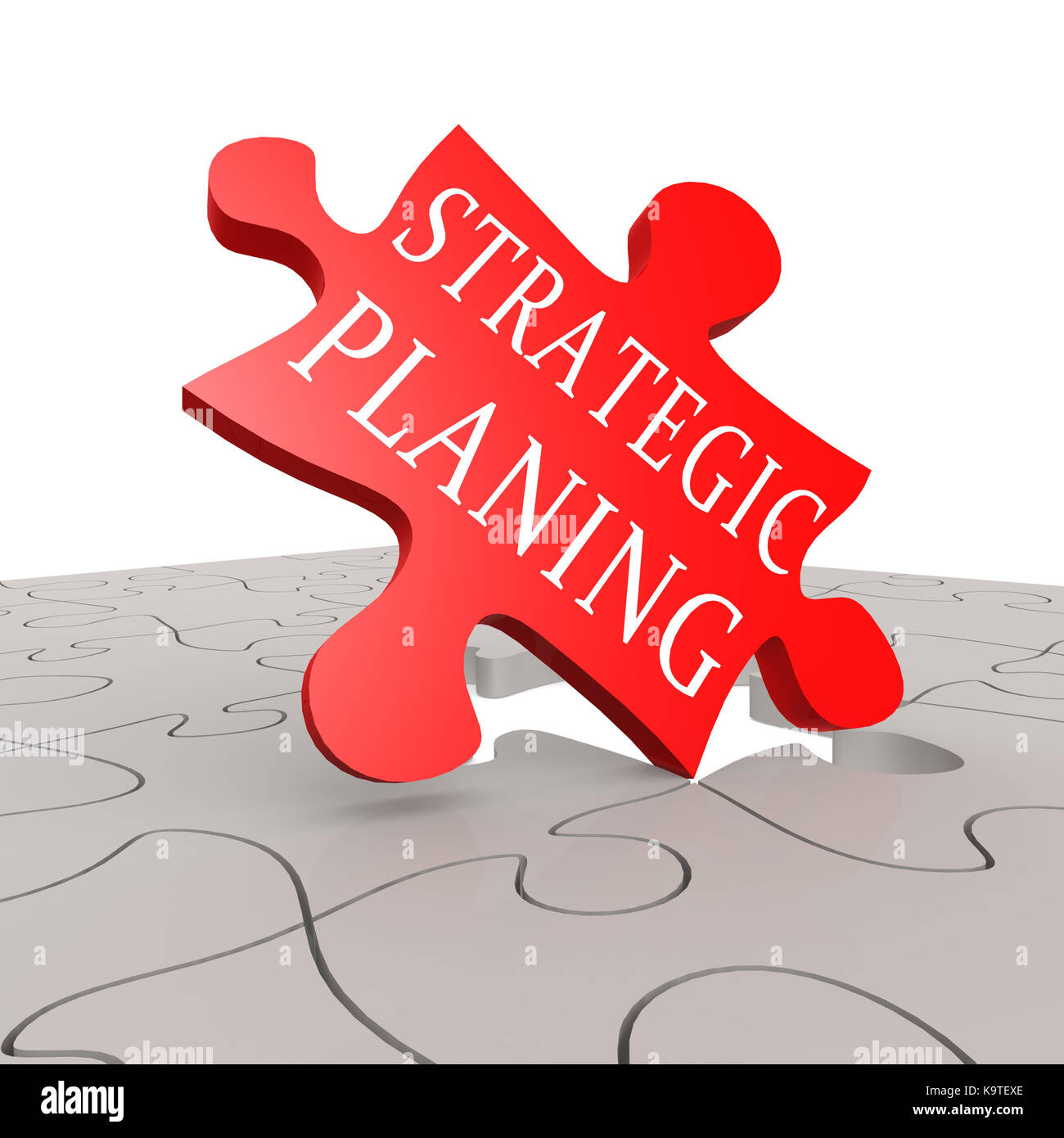 Strategic planning puzzle Stock Photo