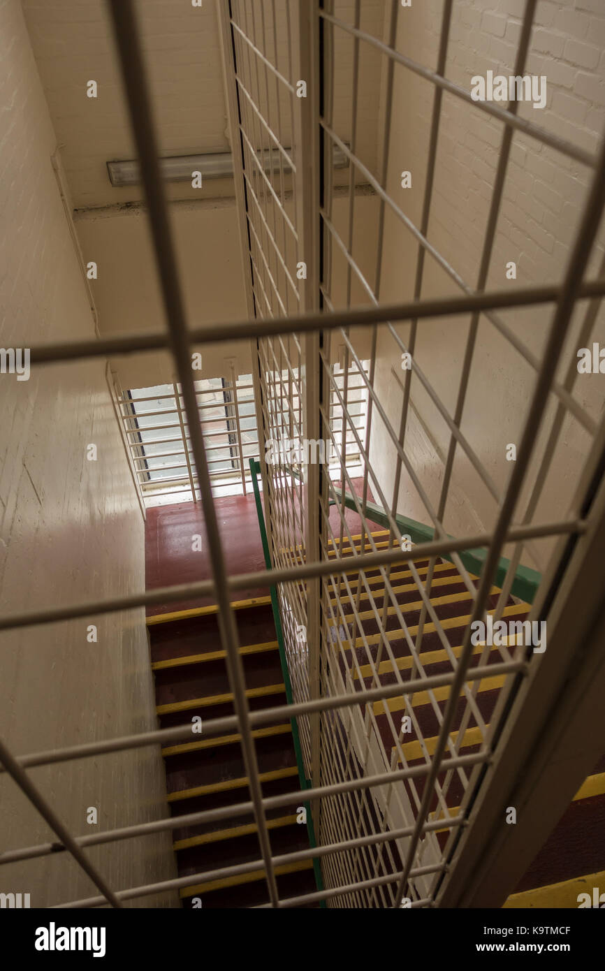 The abandoned HMP Shrewsbury prison (known as The Dana) which closed in 2013. Stock Photo