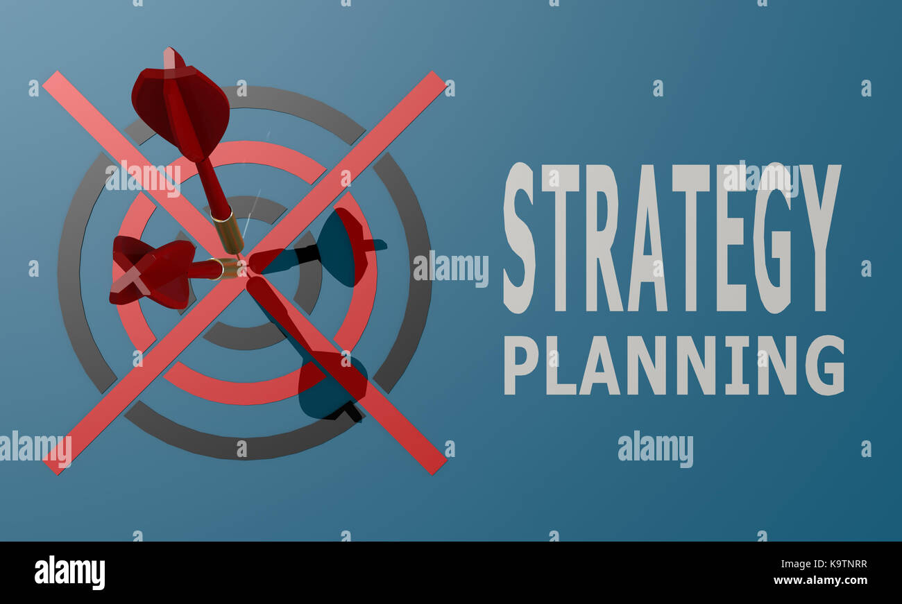 Dart board blue strategy planning Stock Photo Alamy