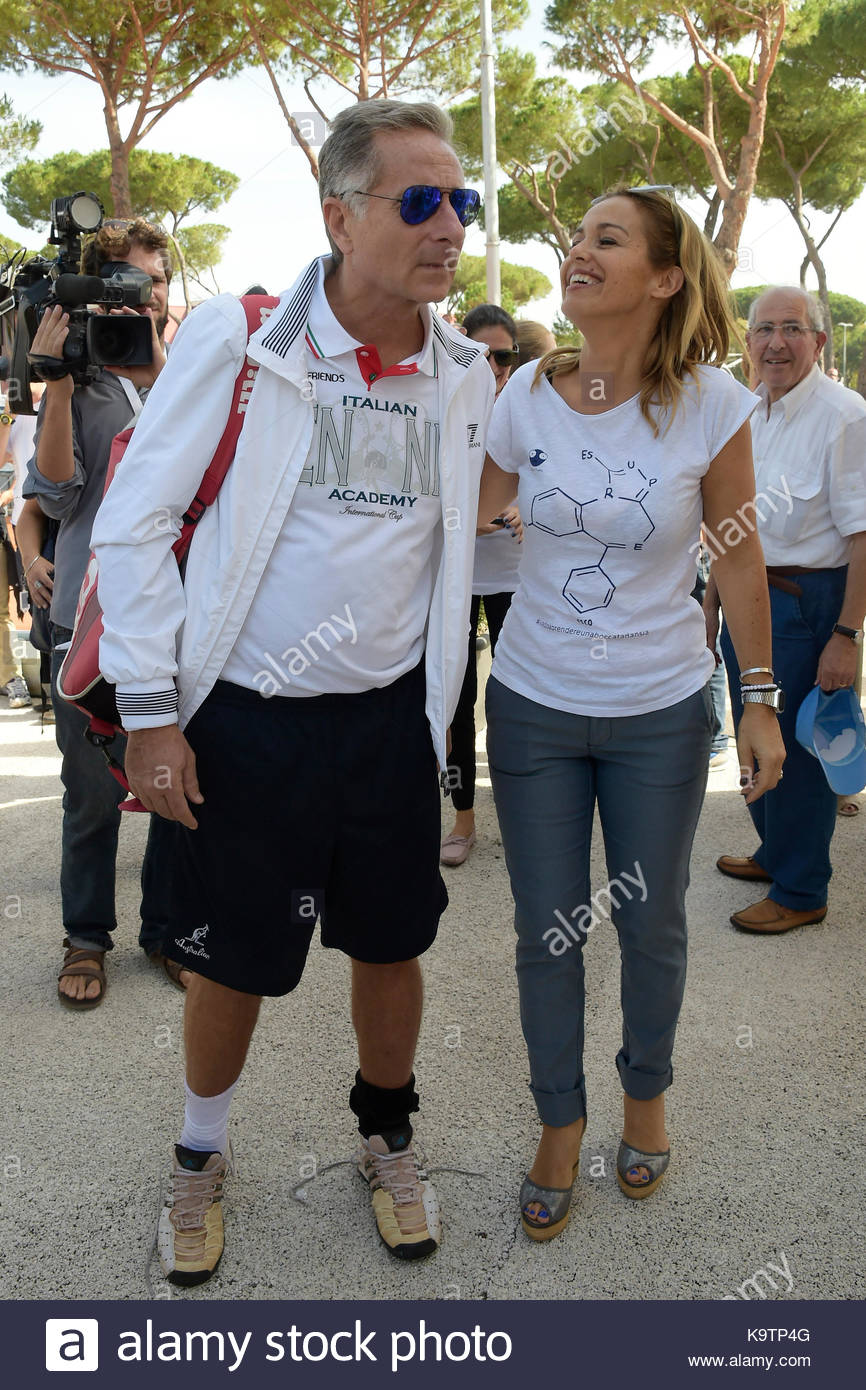 Paolo Bonolis And Sonia Bruganelli Vip Tennis Tournement In Collaboration With Policlinoco Gemelli For Health Prevention At Foro Italico In Rome Paolo Bonolis And Sonia Bruganelli Vip Tennis Tournement In Collaboration With Policlinoco Gemelli For Health Prevention At Foro Italico In Rome