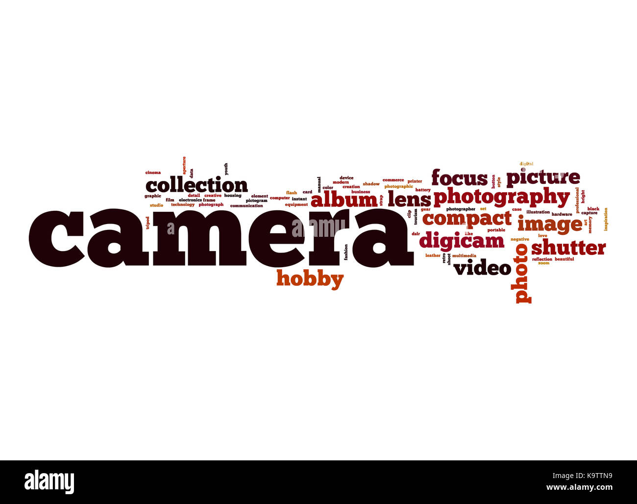 Camera word cloud Stock Photo Alamy