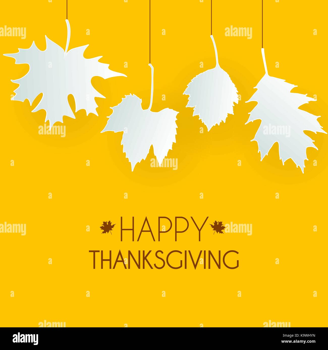 Abstract Vector Illustration Autumn Happy Thanksgiving Background with ...