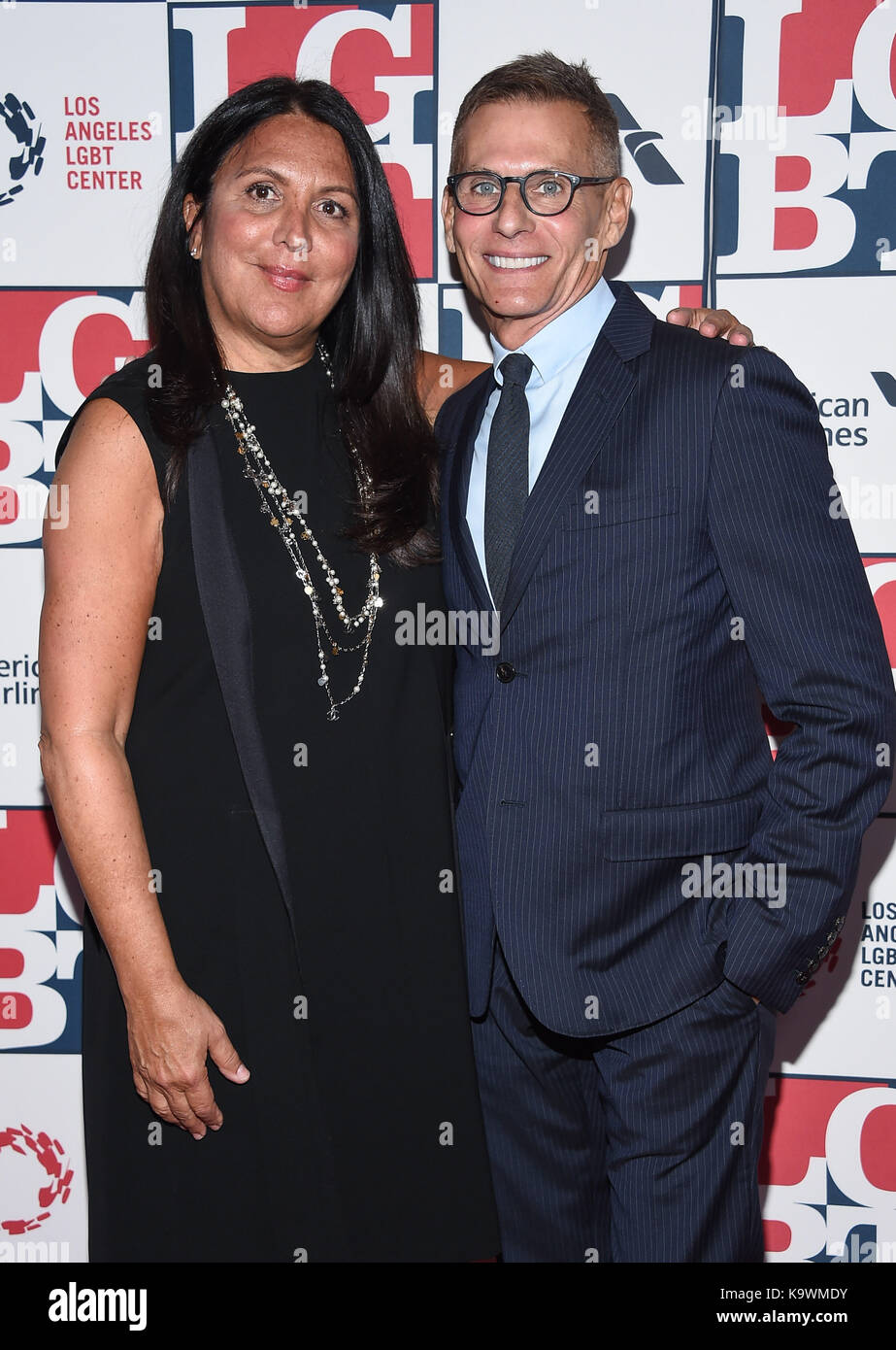 Beverly Hills, California, USA. 23rd Sep, 2017. Kathy Kloves and Michael Lombardo arrives for the LGBT Center's 48th Annual Vanguard Awards at the Beverly Hilton Hotel. Credit: Lisa O'Connor/ZUMA Wire/Alamy Live News Stock Photo