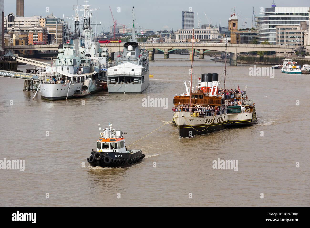 London, UK. 23rd September 2017. Historic Scottish Paddle Steamer (PS