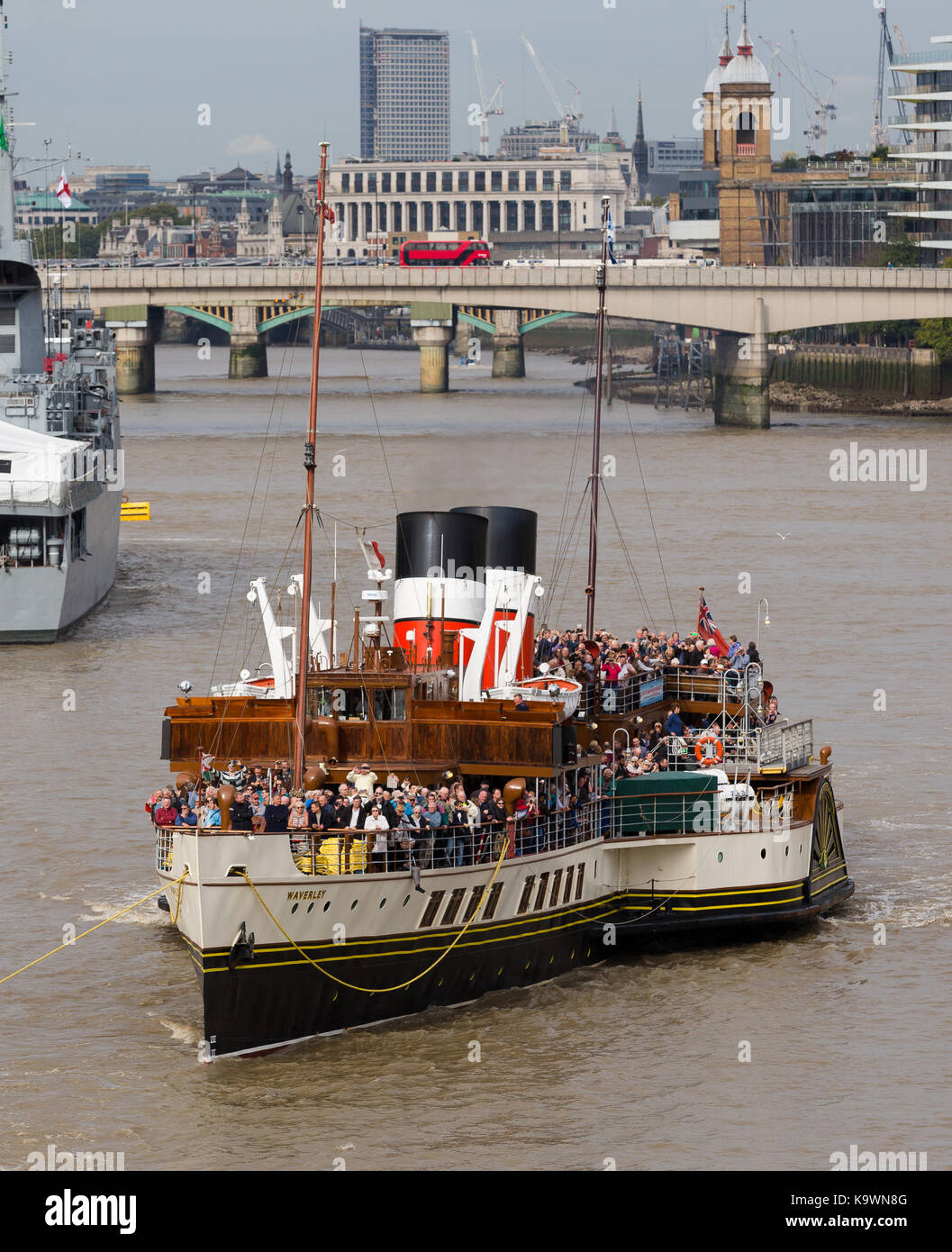 London, UK. 23rd September 2017. Historic Scottish Paddle Steamer (PS