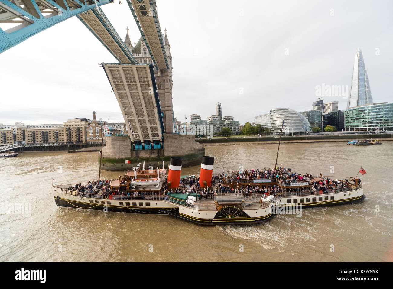 London, UK. 23rd September 2017. Historic Scottish Paddle Steamer (PS