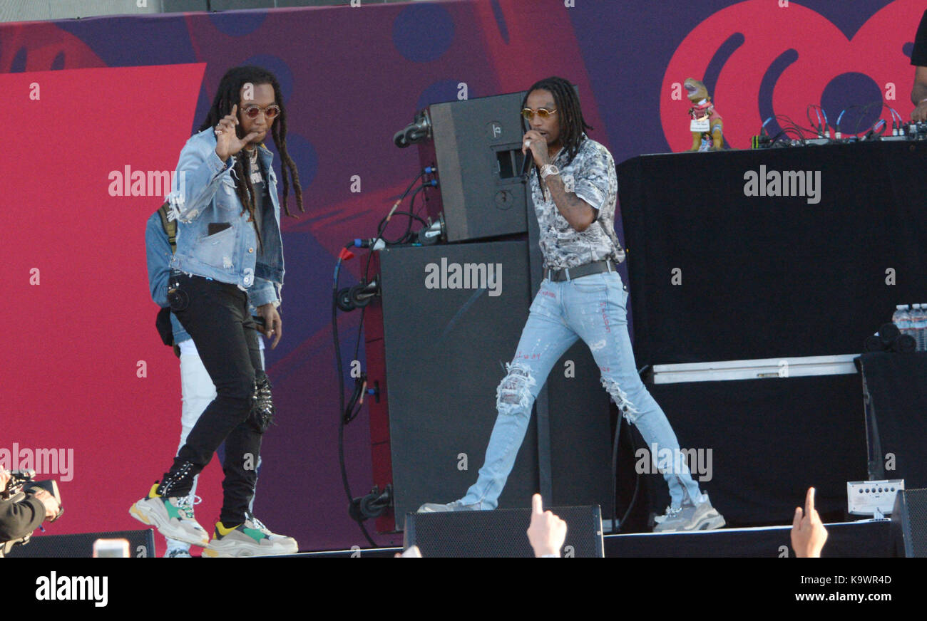 Las Vegas, Nevada, USA. 24th Sep, 2017. Rap group The Migos perform at ...
