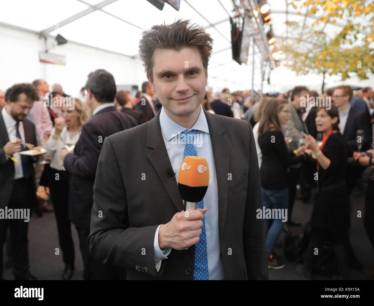 German comedian and TV presenter Lutz van der Horst at the CDU election party in Berlin, Germany