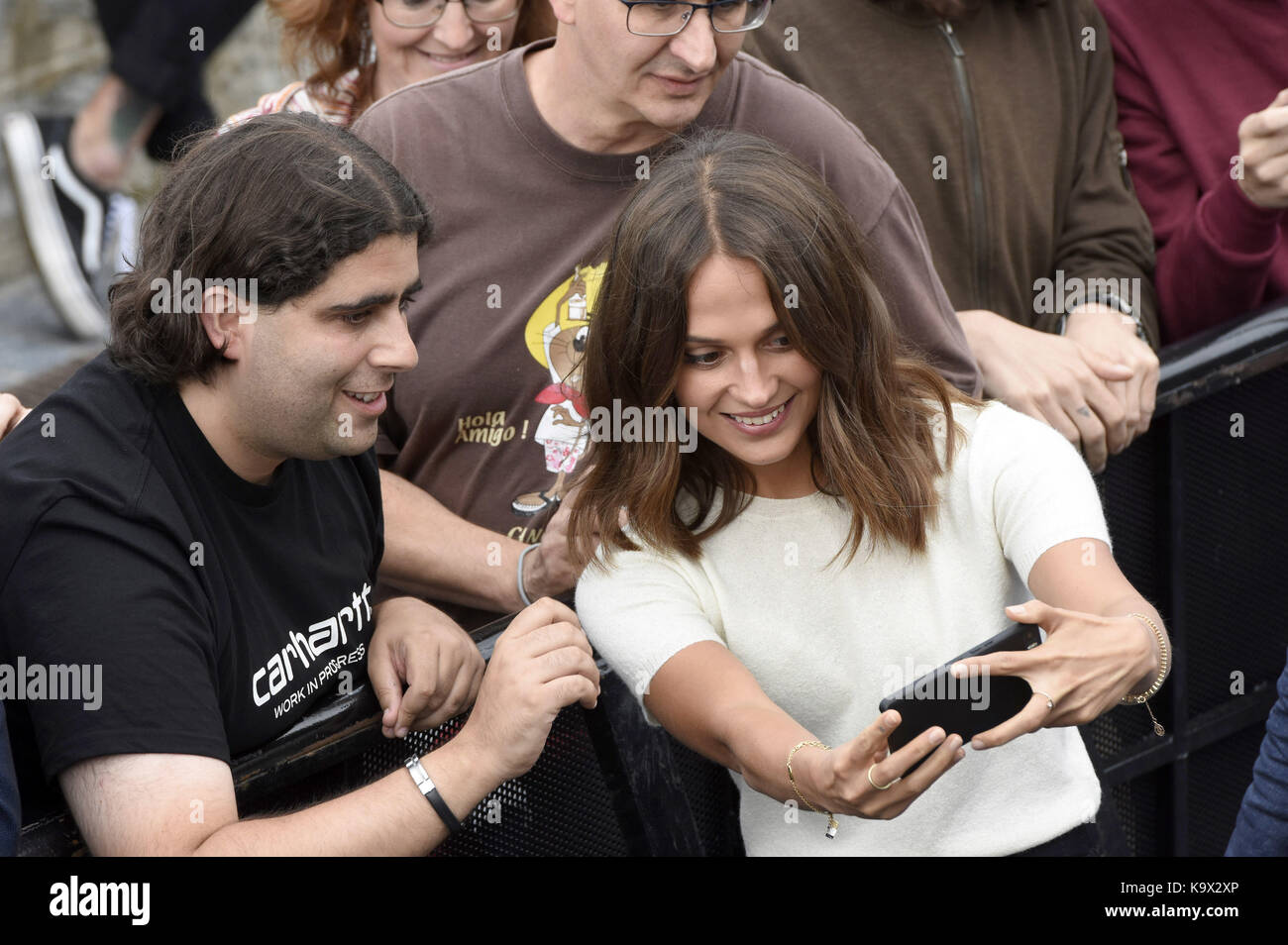 Alicia Vikander at the 'Submergence' photocall during 65th San