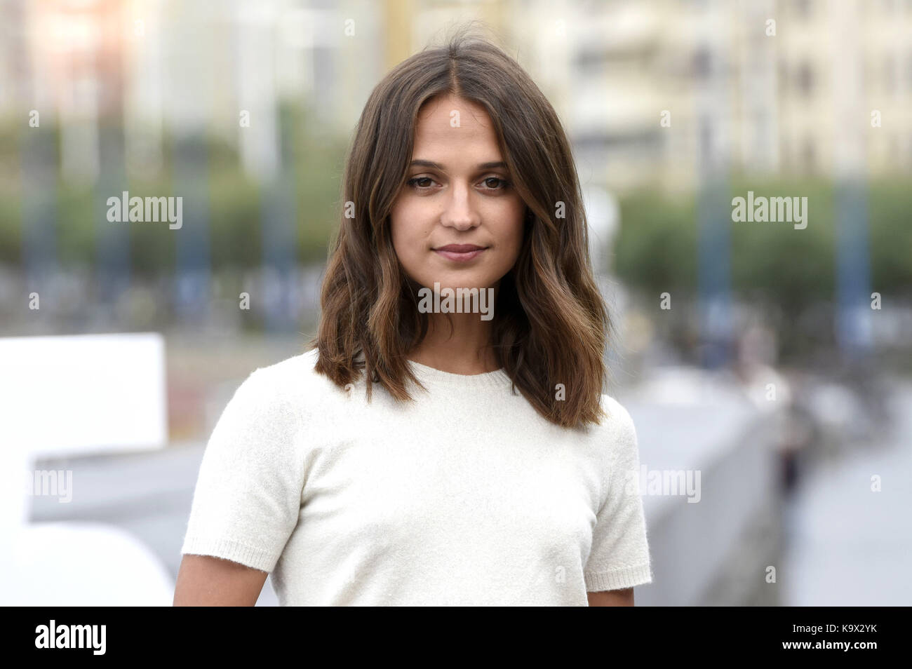 Alicia Vikander at the 'Submergence' photocall during 65th San