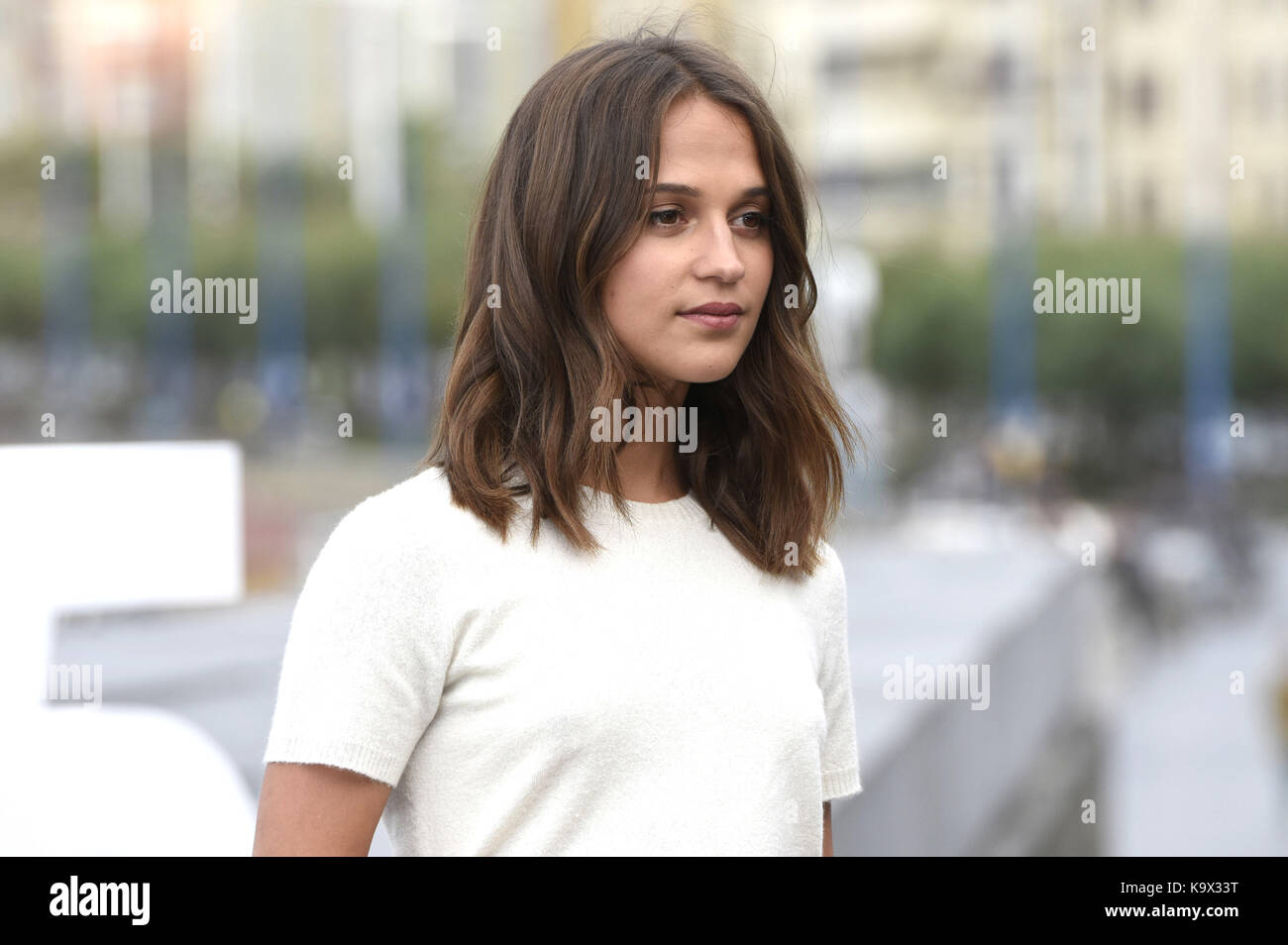 Alicia Vikander at the 'Submergence' photocall during 65th San