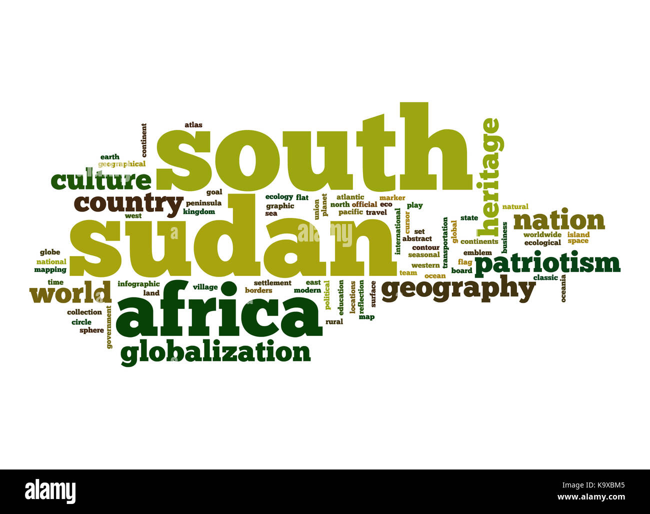 South sudan country map Cut Out Stock Images & Pictures - Alamy