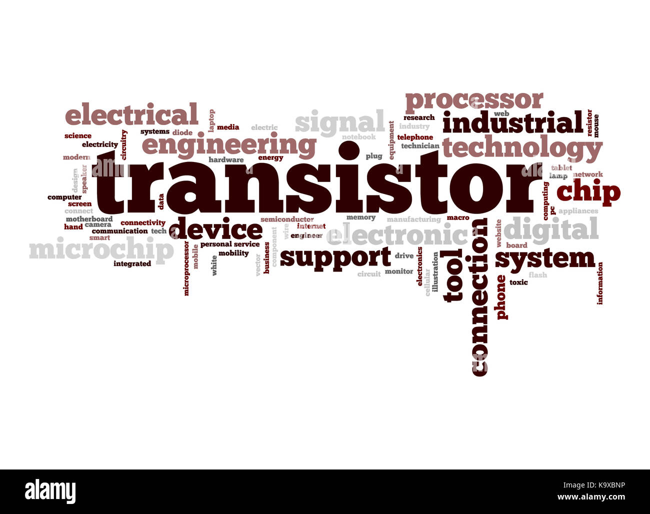 Transistor word cloud Stock Photo Alamy