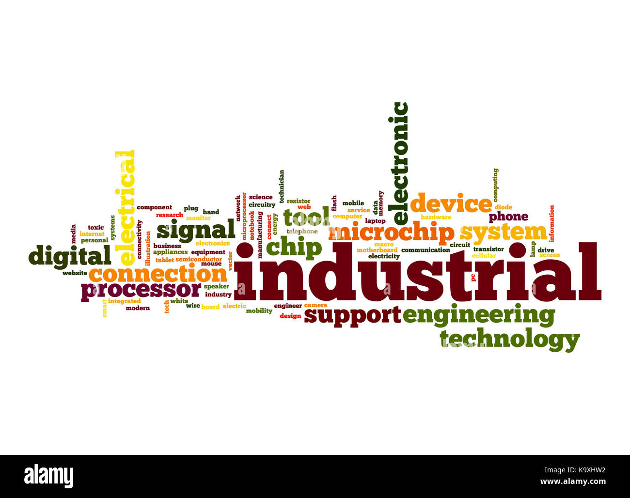 Industrial word cloud Stock Photo - Alamy