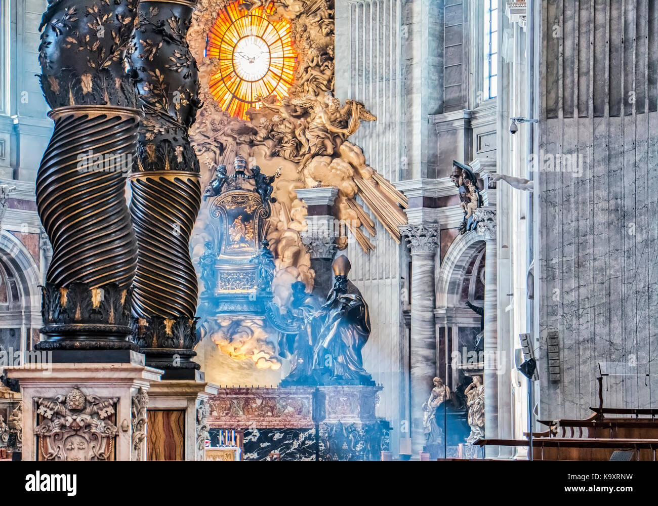 Interior of St. Peter's Basilica, Vatican, Rome, Italy Stock Photo