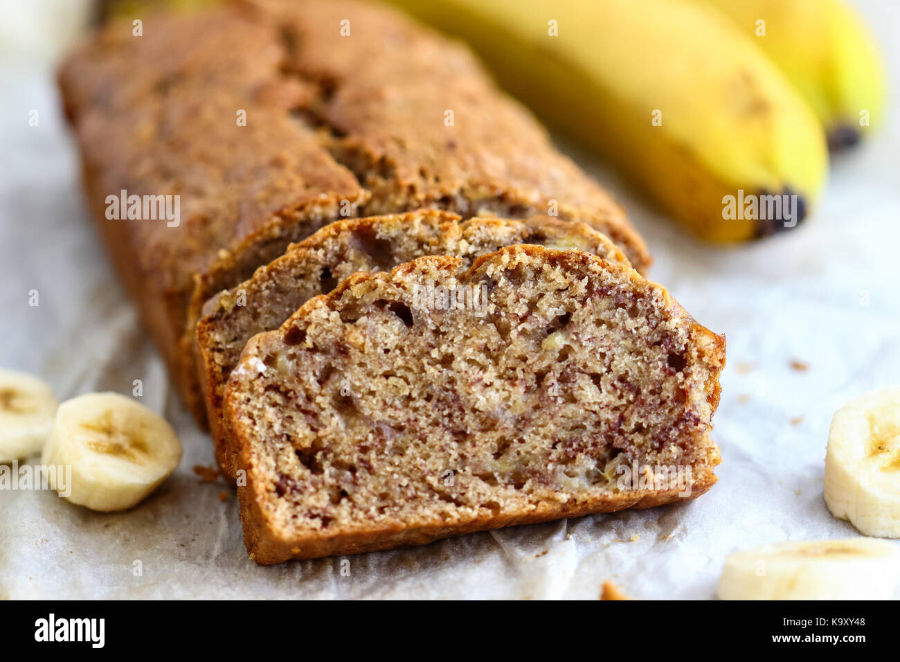Homemade Banana Bread Stock Photo
