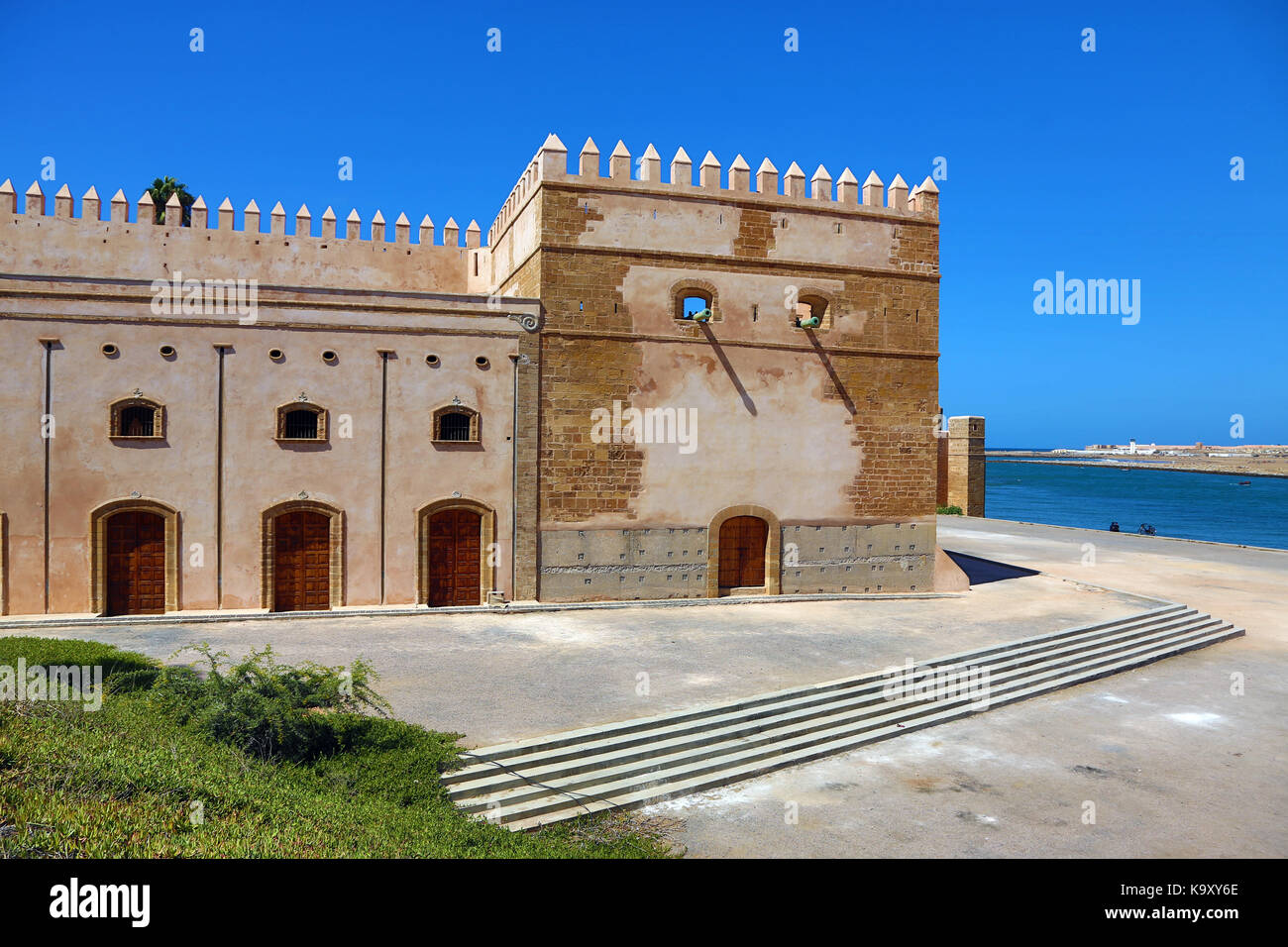Outer walls of the Kasbah of the Udayas in  Rabat, Morocco Stock Photo