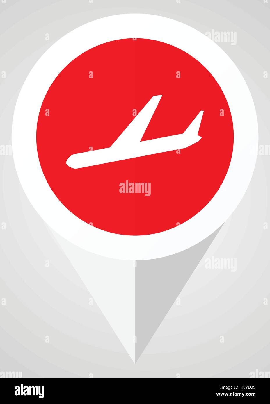 Map pin pointer air plane Stock Vector Images - Alamy